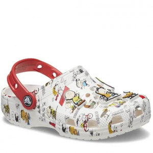 Crocs Sandale plaja Baieti Peanuts Classic Clog T White Multi incaltaminte copii bigstep