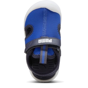 Sandale plajă băieți Puma Fun Racer Sandal V Inf Vivid Blue — vedere de sus și talpa