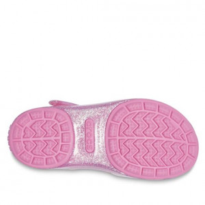 Sandale plaja Fete Crocs Isabella Charm Sandal K Pink Lemonade - Img 6