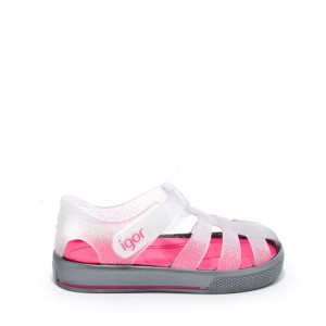 Sandale plajă fete Igor Star Plata Fuchsia - 50680