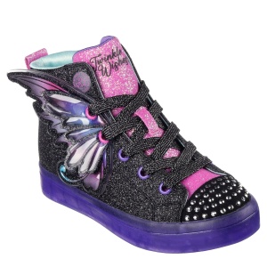Teniși fete Skechers Twi-Lites 2.0 Twinkle Wishes Black - Img 2