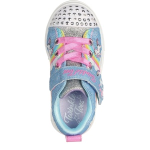 Teniși fete Skechers Twinkle Sparks Jumping Blue — vedere de sus