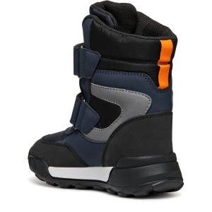 Apreschi impermeabil băieți Geox Trekkyup Boy B Abx Navy Silver — vedere din spate