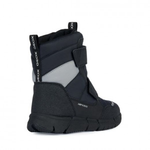 Geox Apreschi impermeabil baieti J Flexyper B.B ABX Black incaltaminte copii bigstep