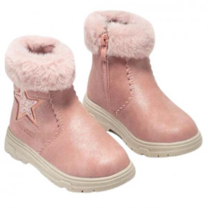 Conguitos Cizme Fete 129003 Booties Star Fur Pink incaltaminte copii bigstep