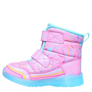 Cizme îmblănite fete Skechers Illumi Brights Power Pink - Img 3