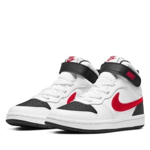 Ghete baieti CD7783 Court Borough Mid White Red Black