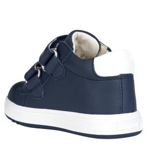 Ghete băieți primii pași Geox B Biglia Navy Blue — vedere din spate