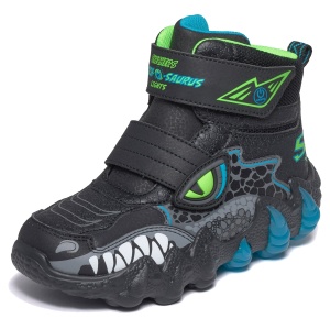 Ghete băieți Skechers Skech-O-Saurus Lights Black — vedere laterală detaliată