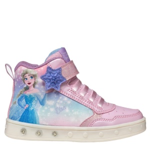 Ghete fete cu luminițe Geox J Skylin Girl Pink