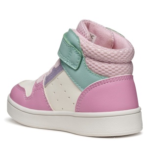 Ghete fete Geox Eclyper White Dk Pink - B465MA/000BC/C1364 - spate