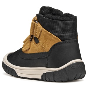 Ghete îmblănite impermeabile băieți Geox Omar WPF Black Dk Yellow - B462DC/04322/C9241 - spate