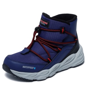 Ghete impermeabile băieți Skechers Turbo Tread Storm Glider Navy - vedere laterală detaliată - 406385L/NVBK