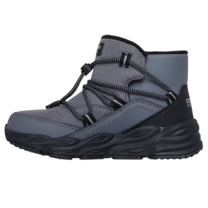 Skechers Ghete impermeabile copii Turbo Tread Storm Glider Charcoal L 406385L-CCBK incaltaminte copii bigstep