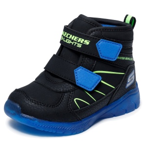 Ghete Water Repelent băieți Skechers Illumi Brights Splash Beams Black — vedere laterală detaliată