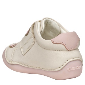 Pantofi bebeluși Geox Tutim Lt Ivory Lt Rose — vedere din spate