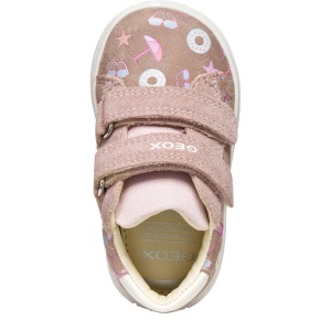 Pantofi fete Geox First Steps Biglia Girl Pink — vedere de sus