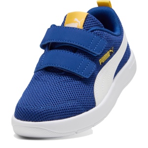 Pantofi sport băieți Courtflex V3 Mesh PS Clyde Royal PUMA White — vedere în perspectivă