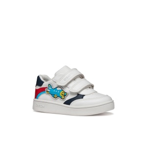 Geox Pantofi sport baieti Eclyper Boy White Red B655LC-000BC-C0050 incaltaminte copii bigstep