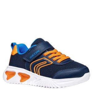 Pantofi sport băieți Geox Assister Boy Navy Orange — vedere în perspectivă