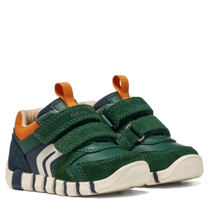 Pantofi sport băieți Geox Iupidoo Boy Forest/Orange - B3555D/05422/C3P2T - perechea
