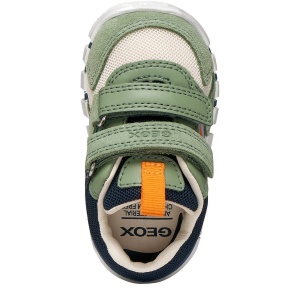 Pantofi sport băieți Geox Iupidoo Boy Olive Navy — vedere de sus