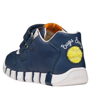 Pantofi sport băieți Geox Iupidoo Looney Tunes Boy Lt Navy — vedere din spate