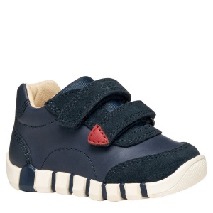 Pantofi sport băieți Geox Iupidoo Navy Red — vedere în perspectivă