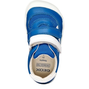 Pantofi sport băieți Geox Steppieup Boy Royal White