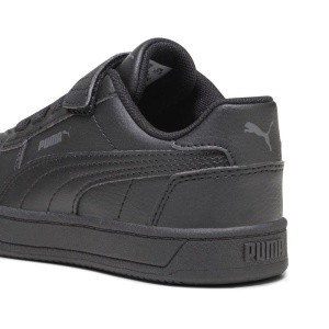 Pantofi sport baieti Puma Caven 2.0 AC+ PS Black 393839-01, negri, inchidere cu scai si siret elastic, potriviti pentru scoala, uniforma, stil casual sau evenimente speciale