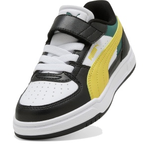 Pantofi sport băieți Puma Caven III Block AC+ PS PUMA Black-Citrus Bloom-PUMA White - vedere în perspectivă - 406891/06