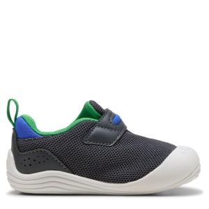 Pantofi sport băieți Puma Kitten Mesh V Inf Strong Gray-Lemon — vedere laterală opusă