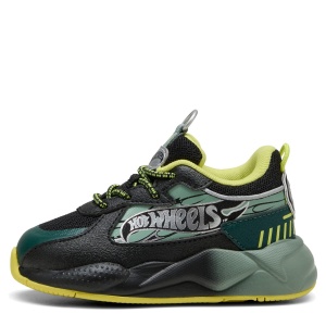 Pantofi sport băieți Puma RS-X Hot Wheels AC Inf Black Green — vedere laterală