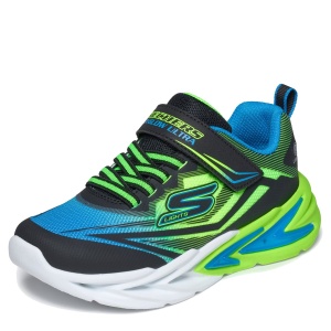 Pantofi sport băieți Skechers Flex-Glow Ultra Negru Lime — vedere laterală detaliată
