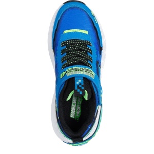 Pantofi sport băieți Skechers Mega Craft 4K Blue — vedere de sus