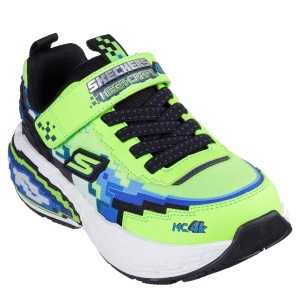 Pantofi sport băieți Skechers Mega Craft 4K Lime Black — vedere în perspectivă