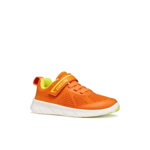 Geox Pantofi sport baieti Foot-Run Boy Orange Lime Green J65PDB-06K9J-C2T3S incaltaminte copii bigstep