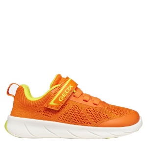 Pantofi sport barefoot băieți Geox Foot-Run Boy Orange Lime Green