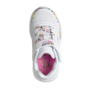 Skechers Pantofi sport fete 314091N/WMLT Uno Lite Heart Craze White Multi N incaltaminte copii bigstep
