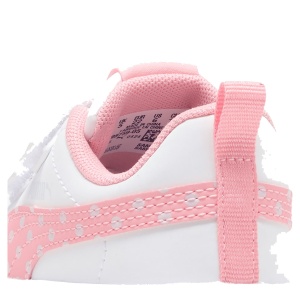 Pantofi sport fete Courtflex V3 Dotty V Inf PUMA White Pink — detaliu călcâi