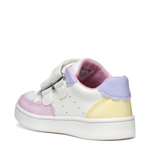 Geox Pantofi sport fete Eclyper Girl White Lt Yellow B555MA-000BC-C1372