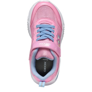 Pantofi sport fete Geox Assister Pink Lt Sky — vedere de sus