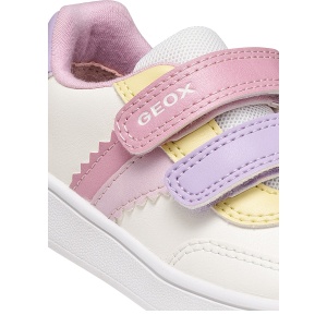 Pantofi sport fete Geox Eclyper Girl Optic White/Nude - B665MA/000BC/C1R8Z - detaliu