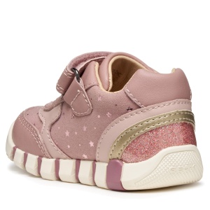 Pantofi sport fete Geox Iupidoo Girl Antique Rose/Platinu - B5658B/0DHBC/C8A2U - spate