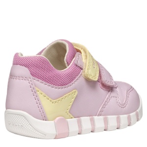 Pantofi sport fete Geox Iupidoo Girl Pink Lt Yellow — vedere din față