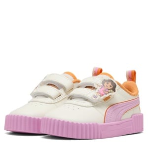 Pantofi sport fete Puma Carina 3.0 DORA V Inf Warm White-Bright Papaya