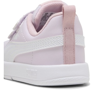 Pantofi sport fete Puma Courtflex V3 V Inf Lilac Frost White — detaliu călcâi