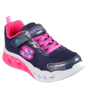 Pantofi sport fete Skechers Flutter Heart Lights Navy Multi - Img 2