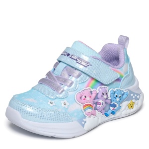 Pantofi sport fete Skechers Lil Snugs Albastru — vedere laterală detaliată