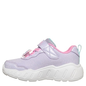 Pantofi sport fete Skechers S Lights-Lil Butterfly Bliss Lila — vedere din față